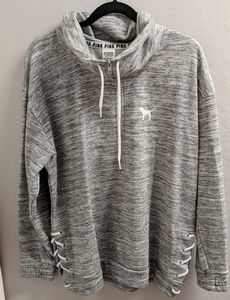 Victoria Secret Pink Cow Neck Sweater Grey